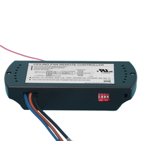 Ventilateur de plafond RF 3 vitesses avec télécommande et kit d'éclairage, récepteur rectangulaire 433,92 MHz