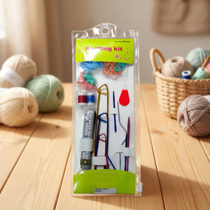 AA0261 DANKING Kit de tricot en plastique 63 pièces |   Kit de tricot, marqueurs de mailles, crochets à crochet, ruban à mesurer, accessoires, ensemble d'outils d'artisanat - Product Image 2