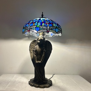 Lámpara de Mesa LED de Vidrio con Diseño Europeo Simple y Creativo LongHuiJing, con Pantalla Ajustable para Decoración Artística de Sala de Estar - Product Image 1