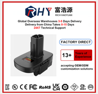 Adaptateur convertisseur de batterie au lithium pour outil électrique, batterie 18V avec port de charge USB, matériau ABS, convertit différentes marques d'outils