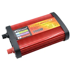 700W DC To AC Inverter 12V 24V To 110V 220V Power Inverter Red Reverse Connection Protect Off Grid Sine Wave Inverter OEM supply