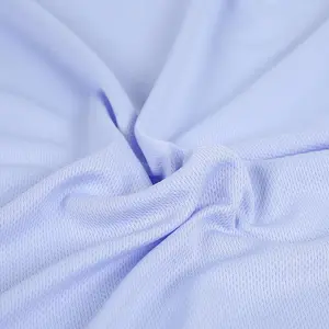 Polyester Shirt Fabric Recycled Polyester Bird Eye Mesh Fabric Birds Eye Pique Knitted Sportswear Fabric Stock Lots Men's T Shirt Fabric Manufacturers