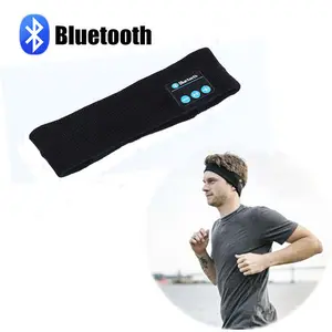 Kablosuz V5.0 akıllı mavi diş müzik keyfi için kafa bandı spor koşu Yoga ter emme hairband uyku kulaklık kafa bandı