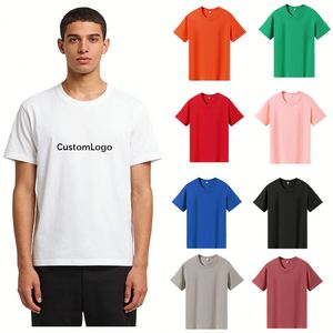 เสื้อยืดคอตตอนผสมโพลีเอสเตอร์ ปักโลโก้ตามสั่ง พิมพ์ลายเสื้อยืดผู้ชาย เสื้อเปล่าสำหรับงานสั่งทำ จำนวนมาก - Product Image 1