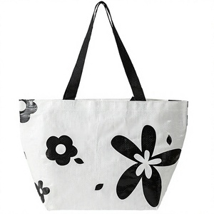 Custom Eco-Friendly Waterproof PP Woven Tote <b>Bag</b> Recyclable Laminated <b>Medium</b> <b>Size</b> Shoulder/Hand Handles Multi-Purpose Use - Product Image 4