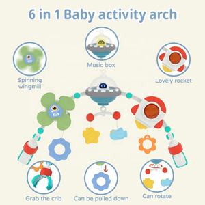 Siège auto musical pour bébé 0-12 <span class=keywords><strong>mois</strong></span> à piles Jouets pour bébés-Activités de voyage pour bébé Mobile pour berceau pour garçon - Product Image 2