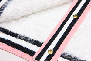 Chaqueta de punto de manga larga para mujer con estilo versátil clásico peludo fragante para primavera otoño nuevos abrigos de moda - Product Image 6