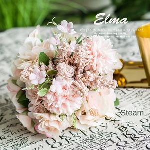 Bouquets <span class=keywords><strong>de</strong></span> fleurs artificielles roses pour mariage, accessoires <span class=keywords><strong>de</strong></span> photographie <span class=keywords><strong>de</strong></span> mariage, décorations florales artificielles pour écriture manuscrite - Product Image 5