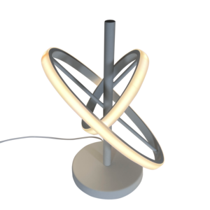 Lampe de table 20W finition blanc sable avec nouvel abat-jour rond pour la lecture de la chambre et le contrôle de l'interrupteur de décoration de la chambre - Product Image 3