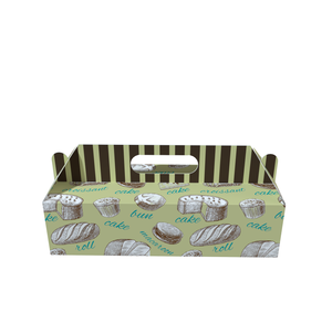 Bán buôn tùy chỉnh kích thước tái sử dụng hình chữ nhật đám cưới in gói giấy cấp thực phẩm bánh mì hộp có tay cầm - Product Image 3