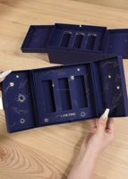 Boîtes rigides à double porte avec couvercle magnétique personnalisé, gaufrage et revêtement UV recyclable pour cosmétiques, soins de la peau et parfums