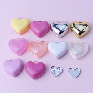 Son dưỡng môi hình trái tim PCR có gương, hộp phấn má hồng mini rỗng, móc khóa xinh xắn, hộp đựng phấn di động tiện lợi - Product Image 6