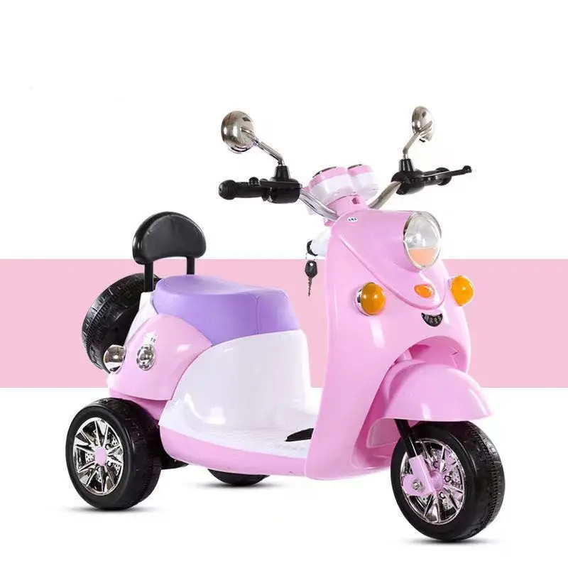 Large electric motorcycle for children tricycle for children toy car for men and women remote-controlled charging car