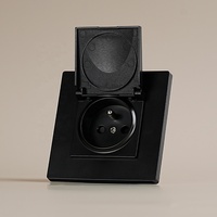 Prise murale standard française de l'UE 86*86mm prise de courant de panneaux de nouveau Style 250V 16A prises et interrupteurs domestiques avec couvercle