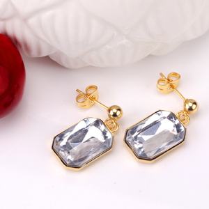 New Arrive Stainless Steel <b>Jewelry</b> <b>Set</b> 18k Gold Plated <b>Jewelry</b> Square Trendy Cute <b>Women</b> Earrings and Necklace Statement <b>Jewelry</b> - Product Image 3