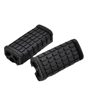 Almohadillas de goma para pedal delantero de motocicleta Qingqi Suzuki QS110 A C, para reparación y reemplazo, par negro - Product Image 1