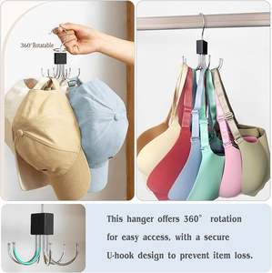 2 supports multi-usages pour ceintures, crochets rotatifs pour cravates et organisateurs de ceintures pour placard - Product Image 2