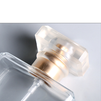 Vente en gros de flacons diffuseurs de parfum rectangulaires transparents en verre de 7,5, 20, 30, 50 ml et 1 oz avec bouchon en aluminium
