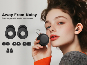 Embouts d'oreille en mousse à mémoire de forme de 4 tailles, bouchons d'oreille silencieux, protection auditive pour festivals, réduction du bruit, bouchons d'oreille en silicone pour dormir - Product Image 3