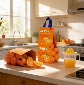 Sacchetto a Rete per Frutta con Fondo Sigillato e Manico, Borsa a Rete per Imballaggio di Frutta e Verdura - Product Image 1