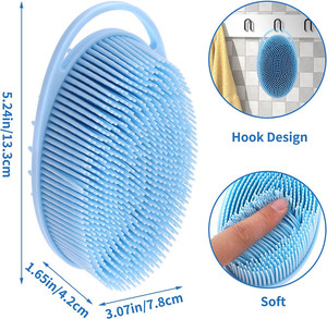 Hugebirds New 2 in 1 Silicone Bath and Shampoo Body Brush Exfoliating Cleaning Brushes for <b>Shower</b> - Product Image 4