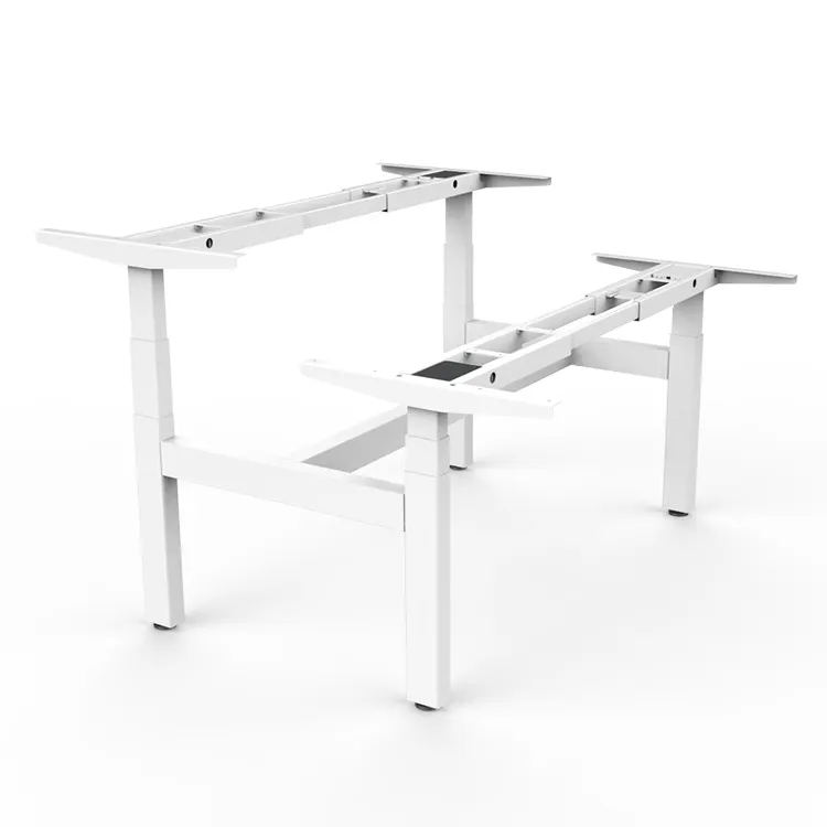 Metal Steel Office Computer Table Lift Frame For 2 Person
