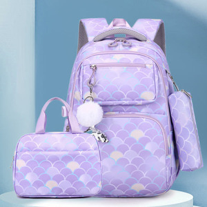 2026 Hot Selling <b>Backpack</b> Mochilas Escolares High Quality 3in1 School Bag Set Large Capacity School Bags for Kids - Product Image 4