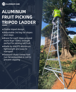 Tangga Panen Buah Tripod Horizontal Seimbang Independen untuk Memetik Ceri - Product Image 4