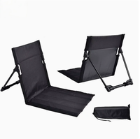 Chaise de camping pliante confortable à dossier haut, siège de détente portable pour la plage, le jardin et les concerts