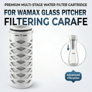 Bouteille <span class=keywords><strong>filtrante</strong></span> à eau alcaline faiblement alcaline portable, <span class=keywords><strong>carafe</strong></span> de purification à 6 couches avec KDF et charbon actif - Product Image 6