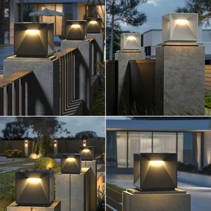 Solar Powered Outdoor Pillar <b>Lights</b> Waterproof <b>Post</b> Cap <b>Lights</b> <b>for</b> Villa Courtyard <b>Fence</b> Gate - Product Image 2