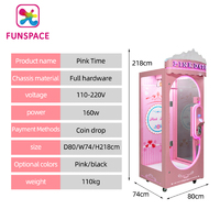 Funspace Aluminium Rail Grue Griffe Ciseaux Vending Coin Operated Arcade Game Machines Toy Cut Prize Machine pour jeu d'arcade