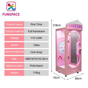 Funspace Aluminium Rail Grue Griffe Ciseaux Vending Coin Operated Arcade Game Machines Toy Cut Prize Machine pour jeu d'arcade - Product Image 2