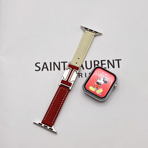 Dressy Leder H Magnets chnalle Armband für Apple Watch 10 46mm 42mm Frau Soft Armband für Iwatch 9 7 8 45 44mm 6 5 4 Ultra 2 - Product Image 3
