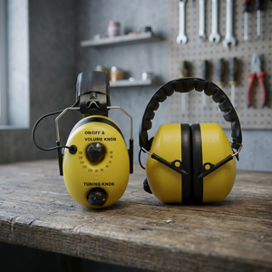 Protège-oreilles de sécurité industrielle à bandeau, avec insert coulissant, fonction de réduction du bruit radio, réutilisable, CE EN352-1 - Product Image 2