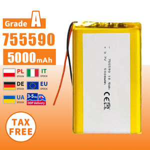 NCM Li-ion Pouch Cell 755590 3.7V Lithium Battery Cell 5000mah 102050 505573 1260118 Rechargeable Polymer Lithium Battery - Product Image 2