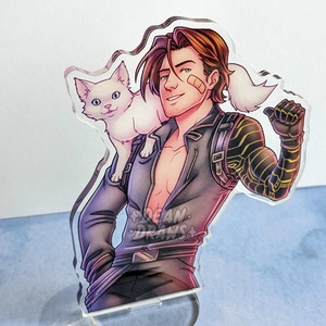 Figurine de personnage en acrylique OEM/ODM, support <span class=keywords><strong>Bucky</strong></span> en acrylique transparent double face, 5 pouces - Product Image 4