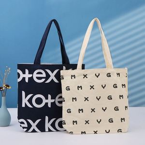 Sac fourre-tout en toile de coton réutilisable avec logo personnalisé brillant, écologique, en promotion - Product Image 4