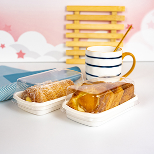 Emballage de cuisson transparent de qualité alimentaire jetable personnalisé Boîte d'emballage rectangulaire en plastique Conteneur à gâteau - Product Image 1