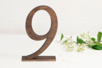 Numéros de Table de mariage en bois contreplaqué décor de mariage moderne brun foncé numéro de Table personnalisé numéros de Table de mariage personnalisés