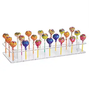 21 Lỗ Acrylic Bánh Pop Hiển Thị Chủ Acrylic Lollipop Đứng