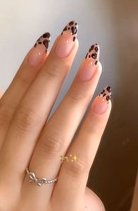 <span class=keywords><strong>Uñas</strong></span> Postizas Coloridas con Estampado de Leopardo, Puntos Rosas, Azules y Morados sobre Base Transparente, Divertido Estampado <span class=keywords><strong>Animal</strong></span> con Diseño Clásico - Product Image 6