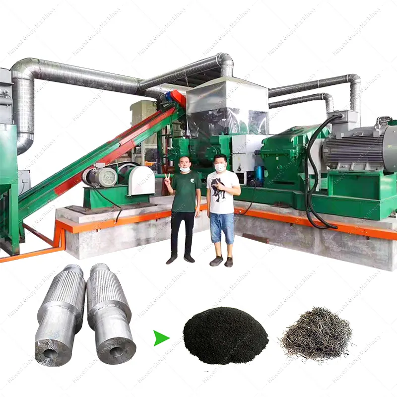 Waste tire recycling plant/ Tire cutting machine/ Tire shredding machine
