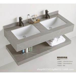Mueble de Baño Flotante Ouni Gris con Espejo Inteligente y Encimera de Doble Capa - Product Image 4