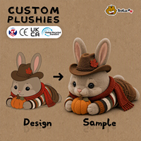 Peluche Lapin Personnalisée en Promotion – Jouet Décoratif Citrouille d'Automne et Feuille d'Érable pour Soulagement du Stress – Idéal Cadeau