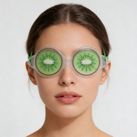 Masque pour les yeux en gel frais élastique super doux réutilisable en PVC pour les voyages, anti-gonflement, massage, spa