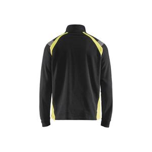 BLAKLADER - 3432115899334XL Sweat avec demi-zip Noir/Jaune haute visibilité-EAN 7330509595602 HI-VIS WORKWEAR - Product Image 2