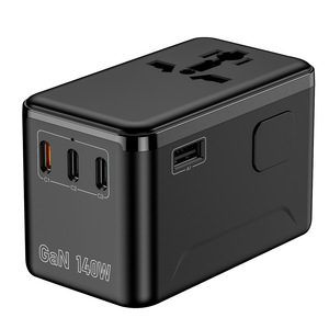 OULiYO GaN Travel Adapter 140W PD Fast Charging Laptop Charger <b>Universal</b> <b>Plug</b> Converter - Product Image 4