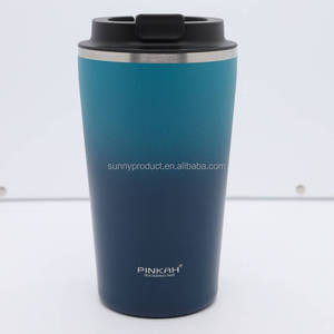 PINKAH Gourde isotherme personnalisée en acier inoxydable 500 ml (17 oz) pour café glacé, <span class=keywords><strong>tasse</strong></span> à <span class=keywords><strong>expresso</strong></span> anti-fuite, garde les boissons chaudes et froides - Product Image 6