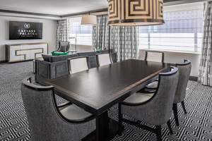 Juego de Muebles de Hotel de Lujo en Madera Oscura con Diseño Geométrico, Personalizado para Suites de Dormitorio de Resort y <span class=keywords><strong>Casino</strong></span> de 5 Estrellas y Tocador de Baño de Mármol - Product Image 4